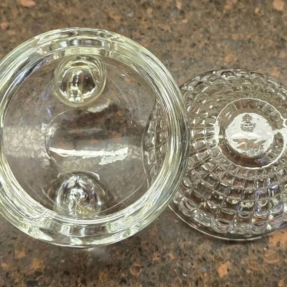 Vintage Anchor Hocking Clear Glass Hen On Nest Candy Trinket Dish with Lid - Picture 5 of 5